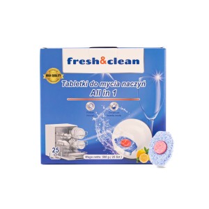Tabletki do zmywarki All in 1 - 25 sztuk / Fresh&Clean